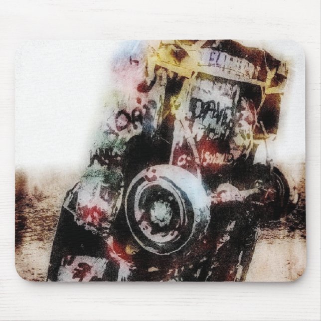 Amarillo Auto Grunge Graffiti Mousepad (Front)