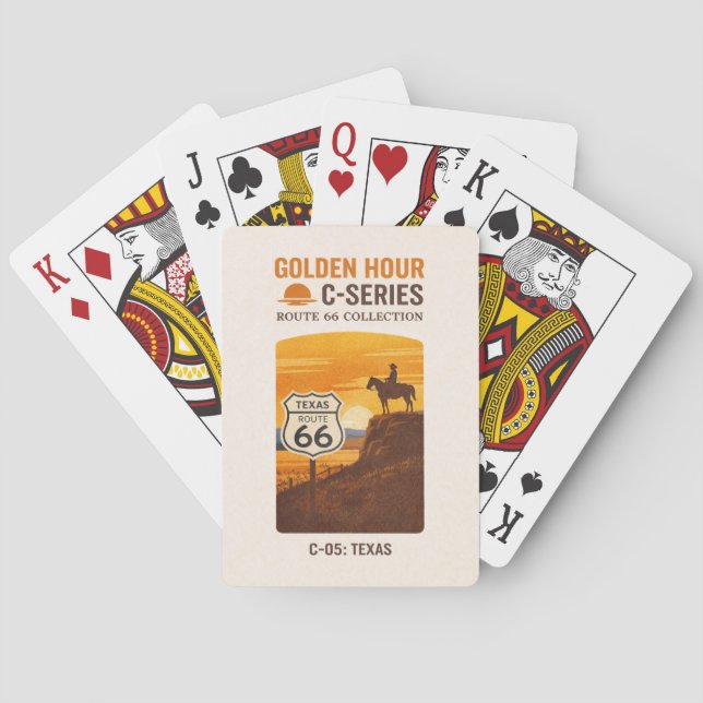 Amarillo Centennial Cowboy Sunset Deck Poker Cards (Back)