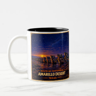 Amarillo Route 66 Desert Coffee Gift Style Two-Tone Coffee Mug