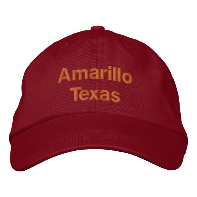 Amarillo Texas Embroidered Baseball Cap (Front)