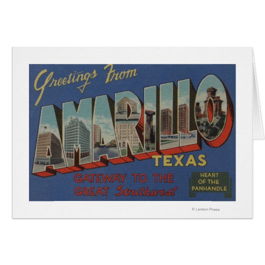 Amarillo, Texas (Heart of the Pan-Handle) Cards (Front Horizontal)