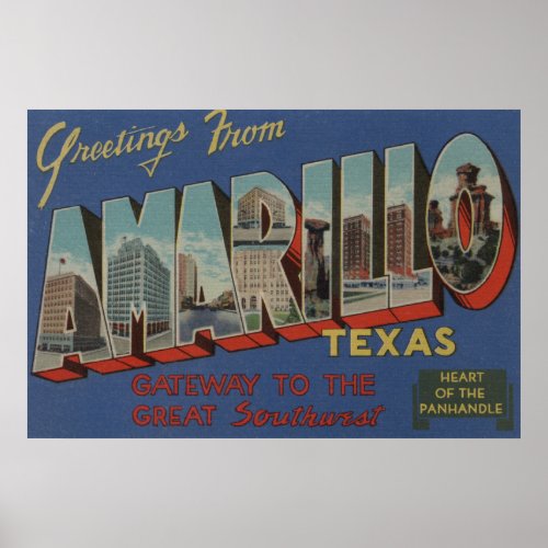 Amarillo Texas Heart of the Pan_Handle Poster