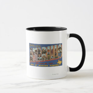 Amarillo, Texas - Large Letter Scenes Mug