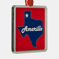 : Amarillo Cowboys Texas USA America Christmas Ornaments