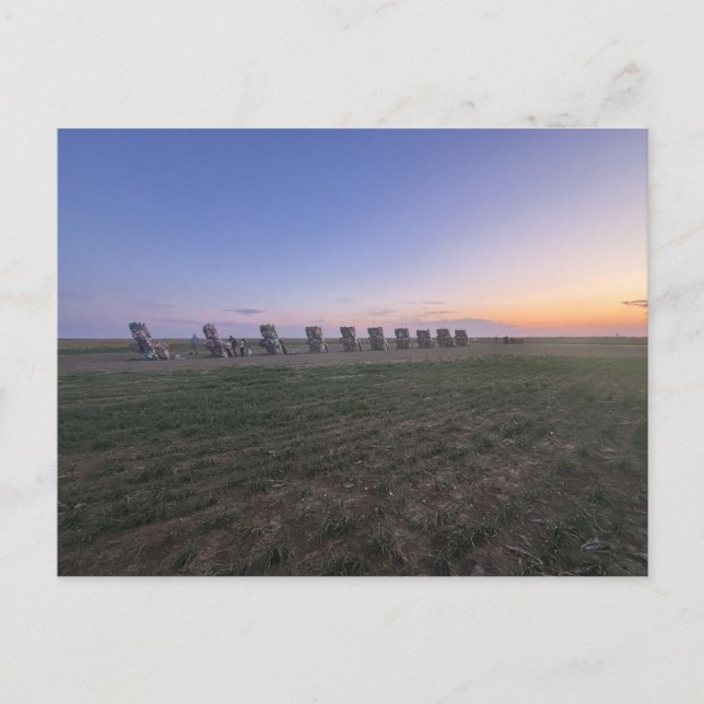 Amarillo Texas Sunset Route 66 Graffiti Postcard (Front)