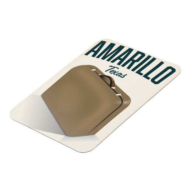 Amarillo texas travel poster magnet (Left Side)