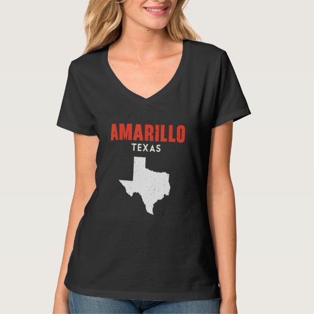 Amarillo Texas USA State America Travel Texan T-Shirt (Front)