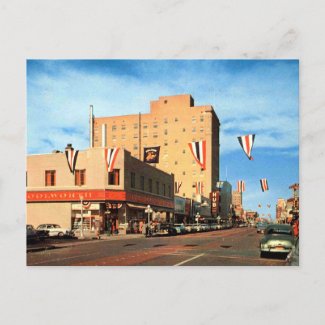Amarillo TX Polk Street View, 1956 Vintage