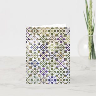 Amarna Scrappy Quilt Personalized Greeting Card