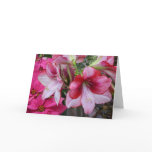 Amaryllis and Poinsettia Red Holiday Flowers Card
