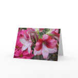Amaryllis and Poinsettia Red Holiday Flowers Card