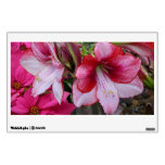 Amaryllis and Poinsettia Red Holiday Flowers Wall Decal