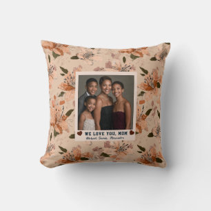 Amaryllis Best Mama Ever Housewarming Boho Throw Pillow