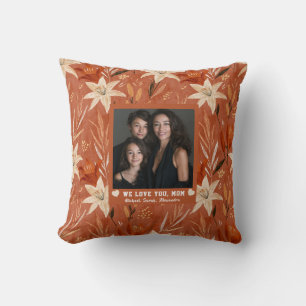 Amaryllis  Best Mummy Mama Interior Decor Retro Throw Pillow
