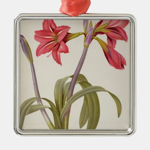 Amaryllis Brasiliensis Metal Ornament