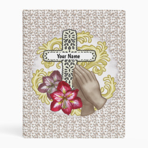 Amaryllis Christian Cross Mini Binder