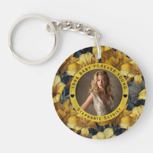 Amaryllis Floral 15Th Birthday Gifts For Daughter Keychain