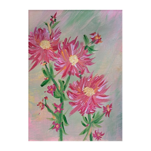 Amaryllis Floral Acrylic Wall Art (Front)