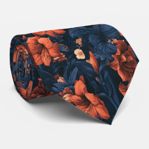 Amaryllis Floral Brother Vintage Wedding Neck Tie