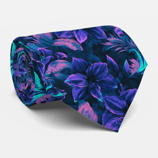 Amaryllis Floral Father Day Boho Wedding Neck Tie