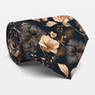Amaryllis Floral Father Groom Seaside Wedding Neck Tie