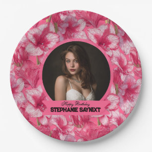 Amaryllis Floral Surprise Birthday Gift For Sister Paper Plates