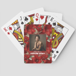 Amaryllis Flower 40Th Birthday Present Poker Cards