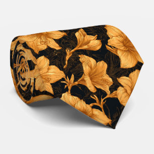 Amaryllis Flower Best Man Wedding Neck Tie