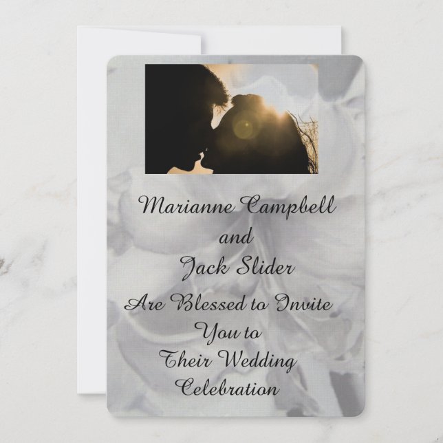AMARYLLIS FLOWER CUSTOMIZABLE WEDDING INVITATION (Front)