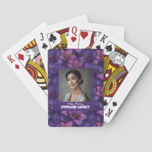Amaryllis Flower Female Birthday Present Poker Cards