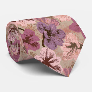 Amaryllis Flower Menswear Unique Wedding Neck Tie