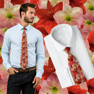 Amaryllis Flower Neck Tie