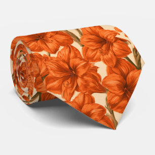 Amaryllis Flower Uncle Business Suit Neck Tie