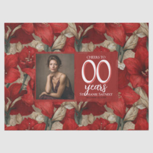 Amaryllis Flower Women Birthday Unique Tissue Paper
