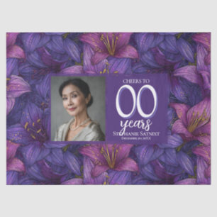 Amaryllis Garden Forty Birthday Unique Tissue Paper
