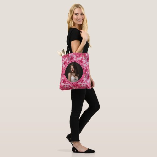 Amaryllis Garden Happy Birthday Present Tote Bag