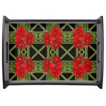 Amaryllis Garden Serving Tray