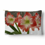 Amaryllis in Snow Red Holiday Winter Floral Accessory Pouch
