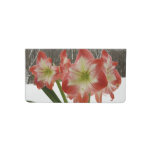 Amaryllis in Snow Red Holiday Winter Floral Checkbook Cover