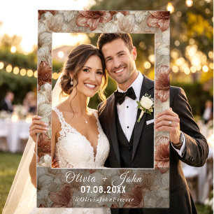 Amaryllis Inspired Wedding Selfie Photo Frame