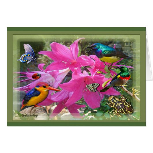 Amaryllis Party Cards (Front Horizontal)