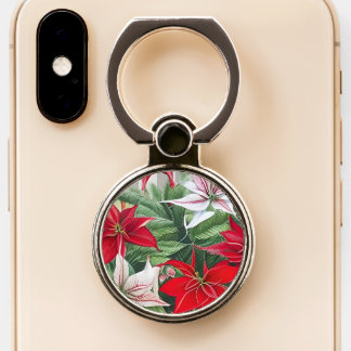 Amaryllis Poinsettia Hybrid AI Art Phone Ring Stand