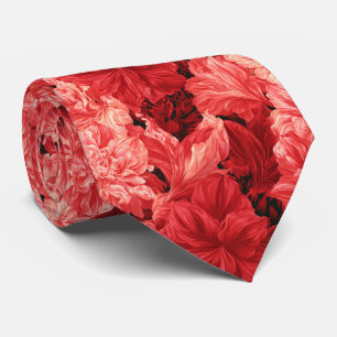 Amaryllis Print Anniversary Tropical Wedding  Neck Tie