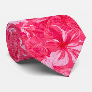 Amaryllis Print Businessman Professional Neck Tie