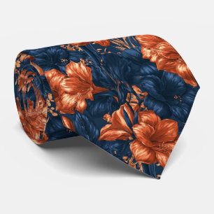 Amaryllis Print Businessman Spring Wedding Neck Tie