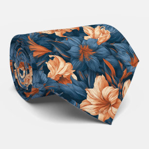 Amaryllis Print Father Day Vintage Wedding Neck Tie