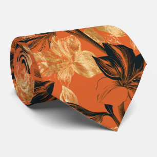 Amaryllis Print Groomsmen Business Attire Neck Tie