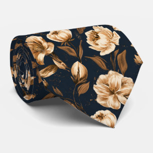 Amaryllis Print Uncle Business Suit Neck Tie