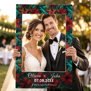 Amaryllis Sparkle Wedding Photo Booth Accessory Selfie Frame
