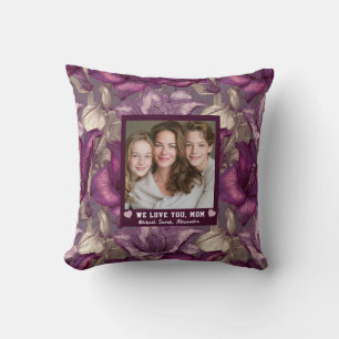 Amaryllis Stepmom Mother Rustic Decor Floral Throw Pillow